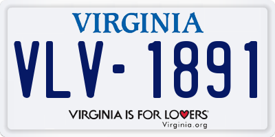VA license plate VLV1891