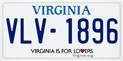VA license plate VLV1896