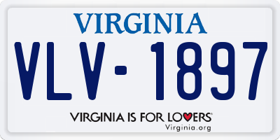 VA license plate VLV1897