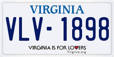 VA license plate VLV1898