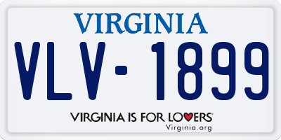 VA license plate VLV1899