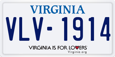 VA license plate VLV1914