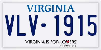 VA license plate VLV1915