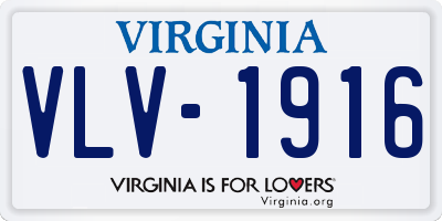 VA license plate VLV1916