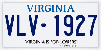 VA license plate VLV1927