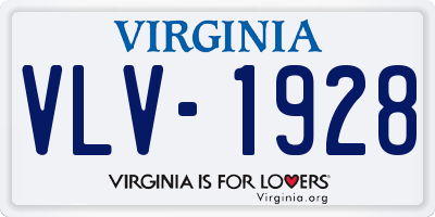 VA license plate VLV1928