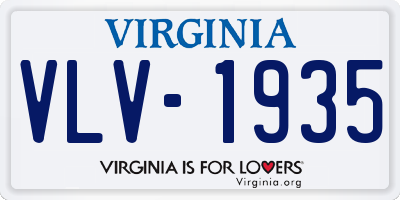 VA license plate VLV1935