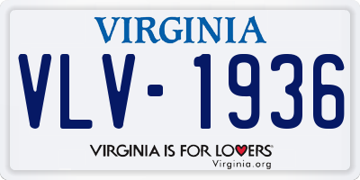 VA license plate VLV1936