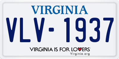 VA license plate VLV1937