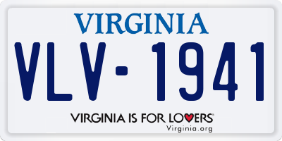 VA license plate VLV1941