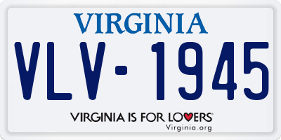 VA license plate VLV1945
