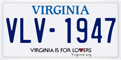 VA license plate VLV1947