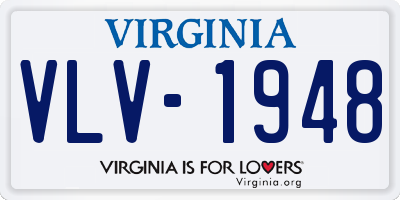 VA license plate VLV1948