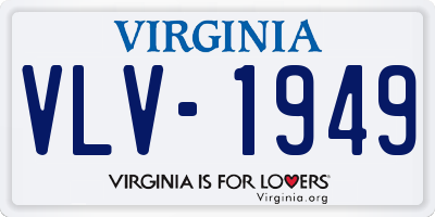 VA license plate VLV1949