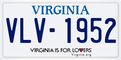 VA license plate VLV1952