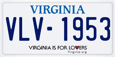 VA license plate VLV1953