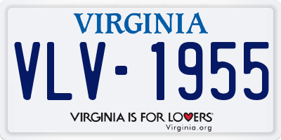 VA license plate VLV1955