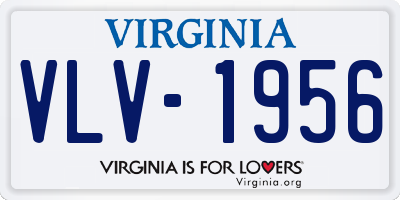 VA license plate VLV1956