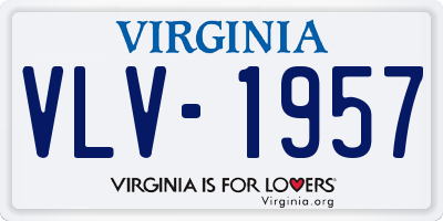 VA license plate VLV1957