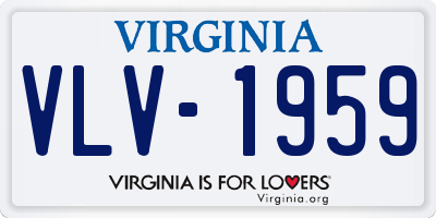 VA license plate VLV1959