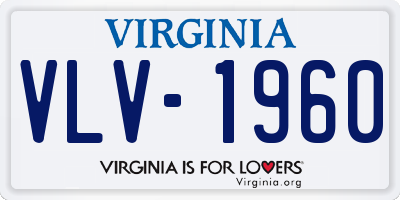 VA license plate VLV1960