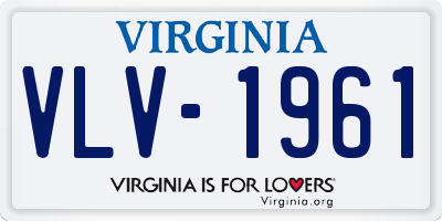 VA license plate VLV1961