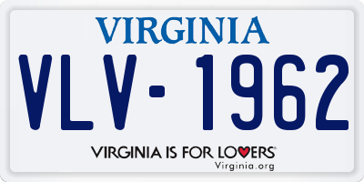 VA license plate VLV1962