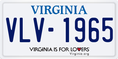 VA license plate VLV1965