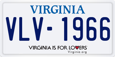 VA license plate VLV1966