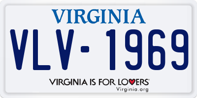 VA license plate VLV1969