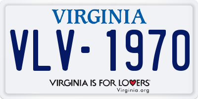 VA license plate VLV1970