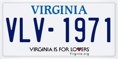 VA license plate VLV1971