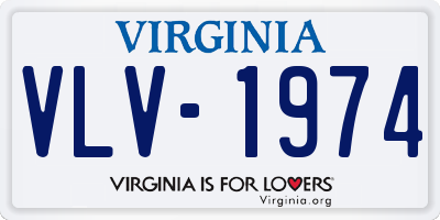 VA license plate VLV1974