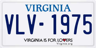 VA license plate VLV1975
