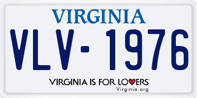 VA license plate VLV1976