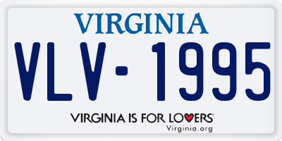 VA license plate VLV1995