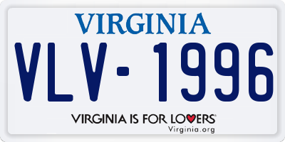VA license plate VLV1996