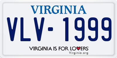 VA license plate VLV1999