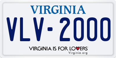 VA license plate VLV2000