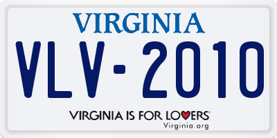 VA license plate VLV2010