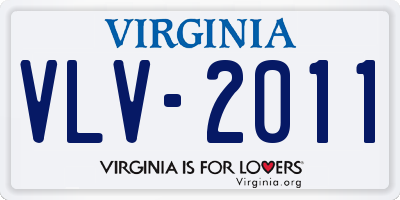 VA license plate VLV2011