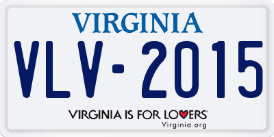 VA license plate VLV2015