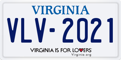 VA license plate VLV2021