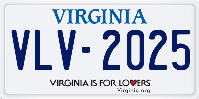 VA license plate VLV2025