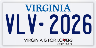 VA license plate VLV2026