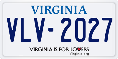 VA license plate VLV2027
