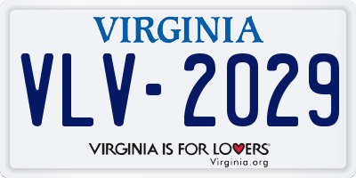 VA license plate VLV2029