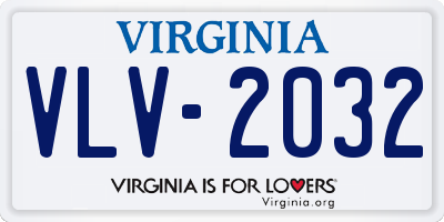 VA license plate VLV2032