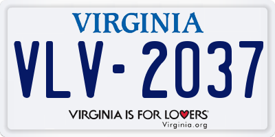 VA license plate VLV2037