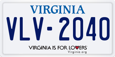 VA license plate VLV2040